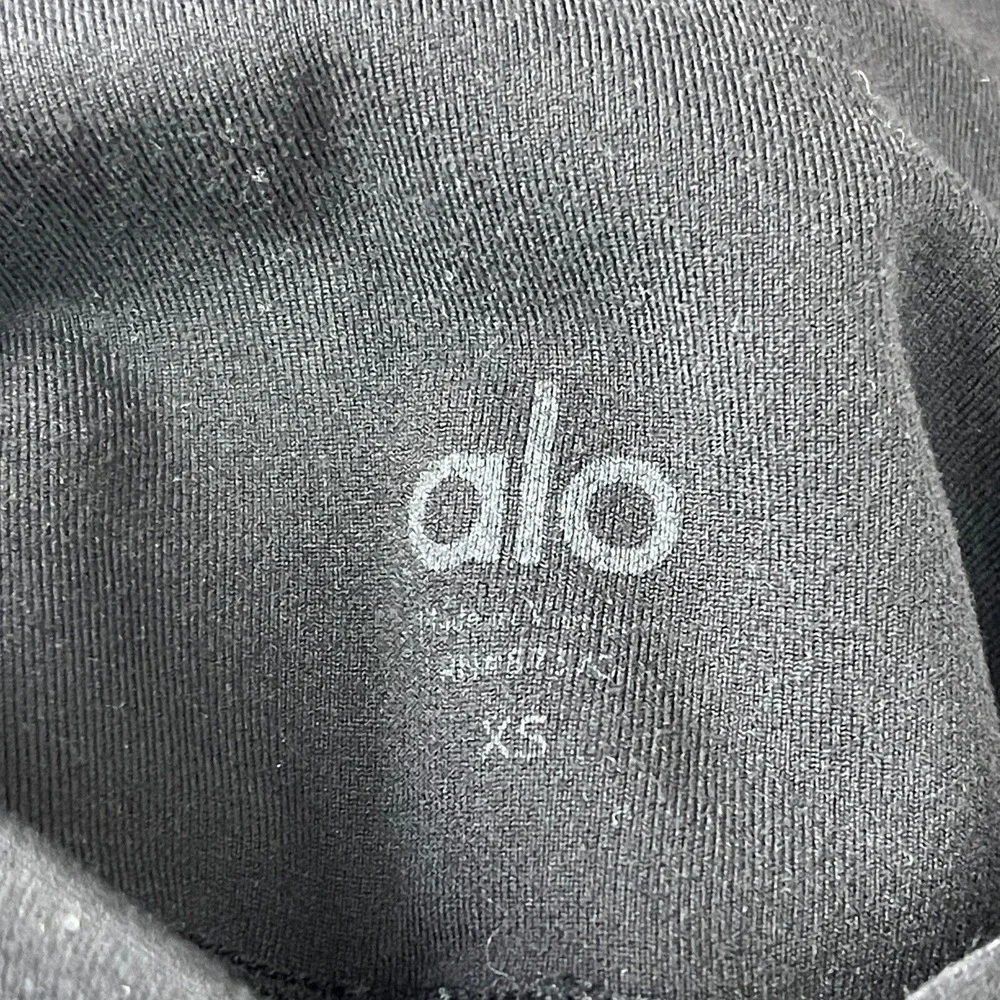 Alo Yoga Womens XS Moto Leggings Black High Rise Quilted Activewear